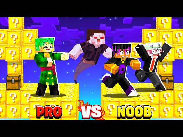 NOOB Vs PRO SKYBLOCK Luckyblock Challenge with LILYVILLE Member