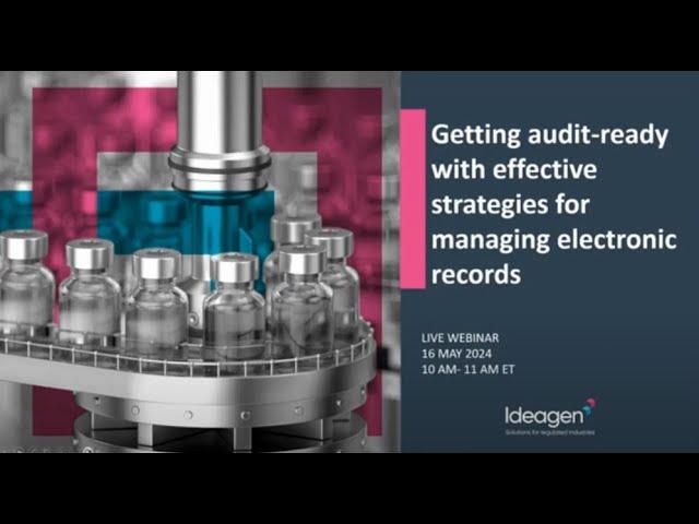 ANAB Webinar: Getting Audit-Ready with Effective Strategies for Managing Electronic Records