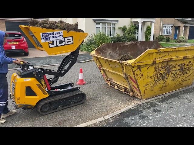 JCB skip loading mini dumper