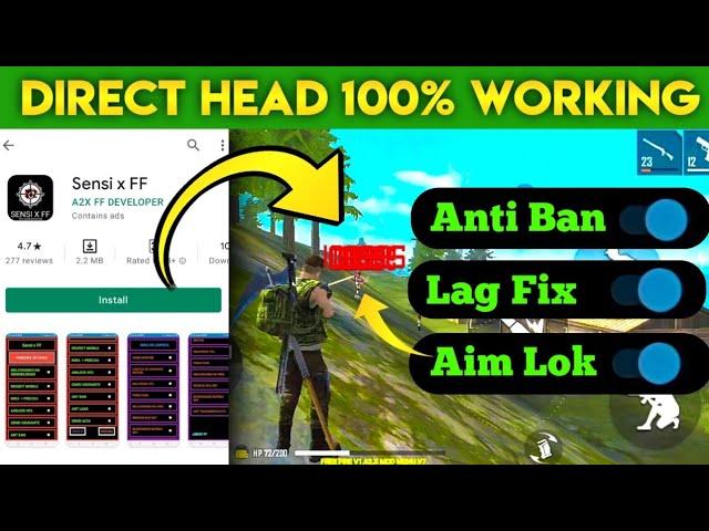 HEADSHOT AND GFX TOOL FOR FREE FIRE | Free Fire headshot gfx tool | Sensi x FF | free fire lag fix