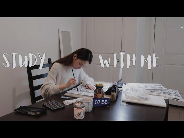 和我一起学习吧! #StayHome#WithMe｜白噪音陪伴｜实时记录两小时学习(毛笔)过程｜番茄时间管理法｜REAL TIME study with me (no music)|pomodoro