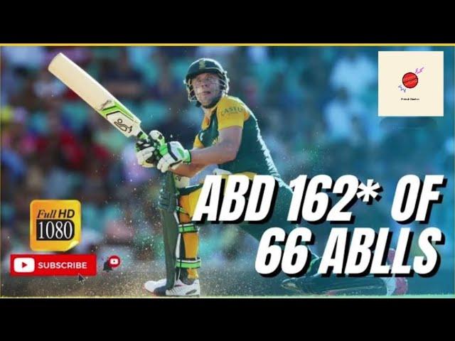 AB de Villiers 162(66)* vs West Indies 2015 CWC