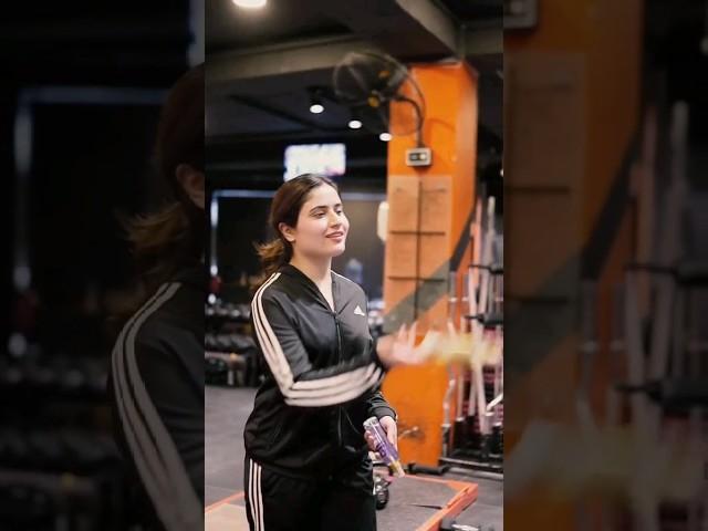 aroob jatoi gym time #aroobjatoi #aroob #duckywife#shorts