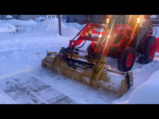 kioti dk6010 , nokian tire, normand snowblower, and metalpless blade ( snow removal)