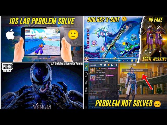 BGMI IOS LAG PROBLEM SOLVE | BGMI 3.4 UPDATE NEW COLLABORATION | BGMI X-SUIT CRATE OPENING TRICK