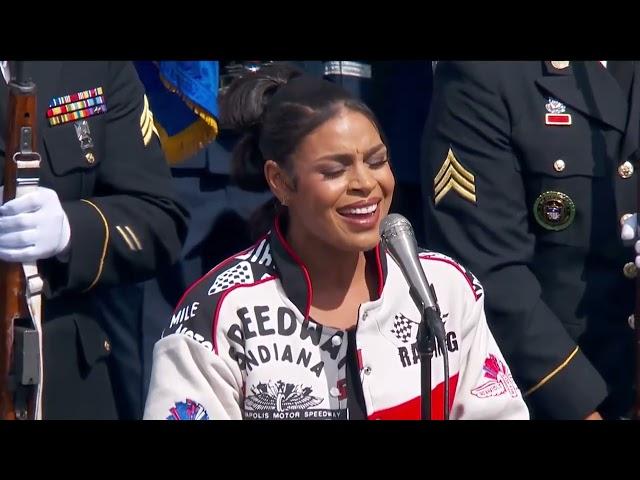 @JordinSparks performs the National Anthem at the #indy500