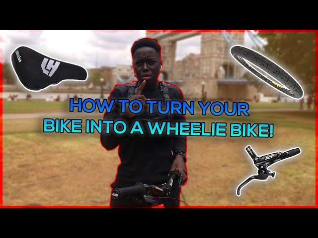 HOW TO TURN YOUR BIKE INTO A WHEELIE BIKE!!!! (on a low budget)