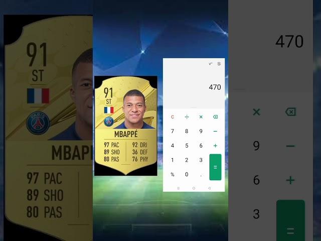 mbbape fifa card calculate