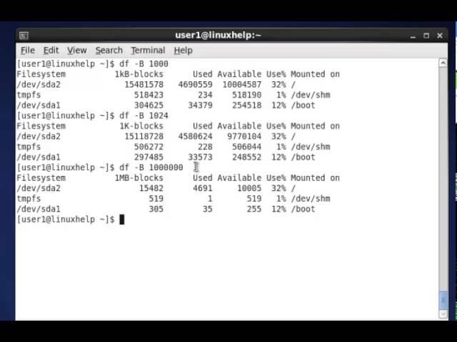 How to use df command?