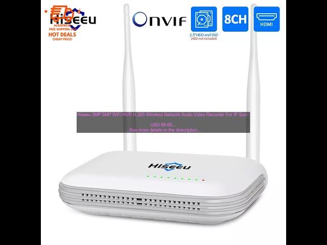 1005004216824069 Hiseeu 3MP 5MP WiFi NVR H 265 Wireless Network Audio Video Recorder Fo