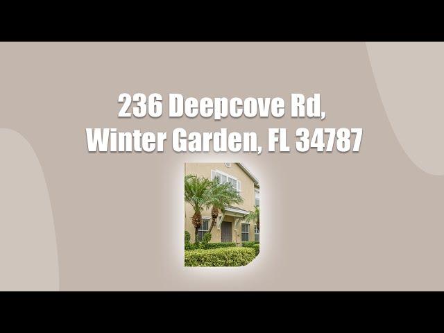 Deniz Realty Partners Listing: 236 Deepcove Road, Winter Garden, FL 34787