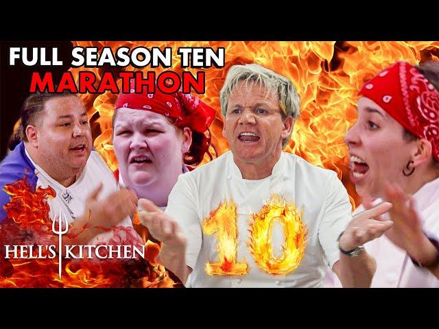 The Perfect TEN - Hell's Kitchen's Most Iconic Season? | Full Season 10 Marathon