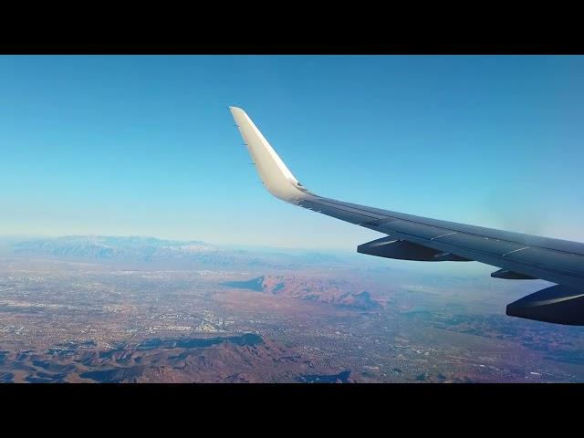 POV Flight Las Vegas to Miami. Beautiful relaxing view.