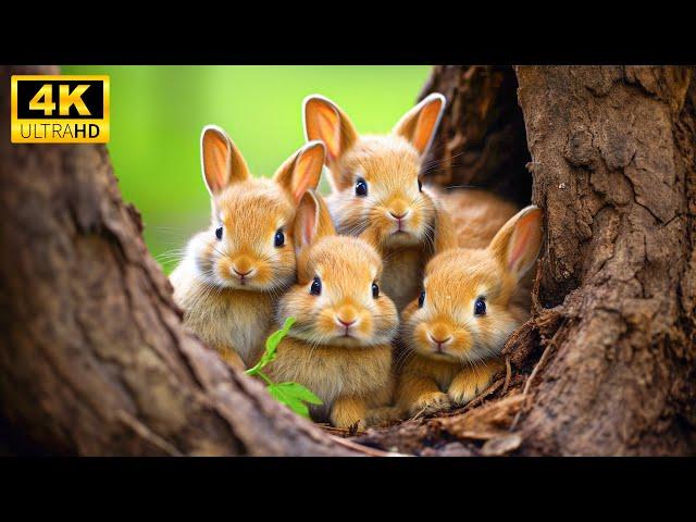 Baby Animals 4K | Explore the world of cute wild animals with relaxing nature music (Animal Life)