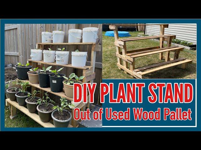 DIY Plant Stand Out of Used Wood Pallet | Staircase Style Plant Stand