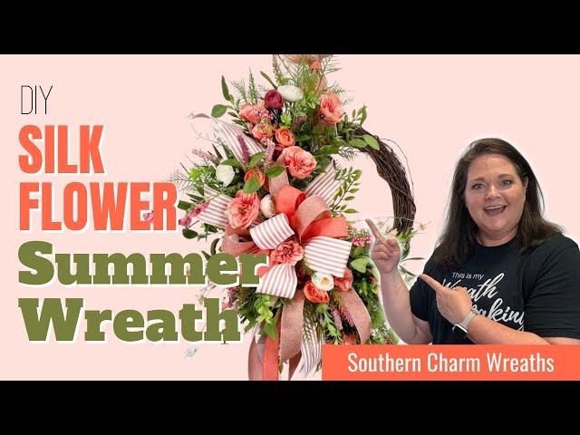 Craft Your Own Stunning Silk Flower Grapevine Wreath For Summer!