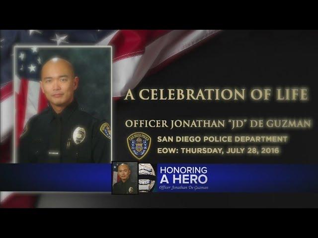 Fallen San Diego Police Dept. Officer Jonathan De Guzman remembered in emotional memorial service