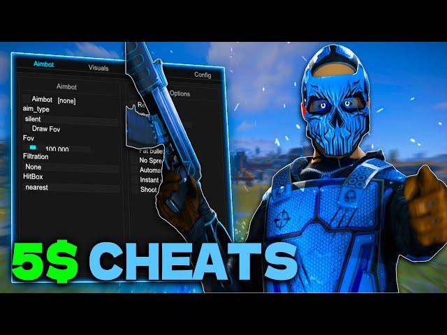 Using the BEST 5$ Rust Cheats (ft. Bluewing)