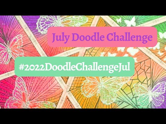 Doodle Challenge July 2022 - Silver Butterflies - Embossed