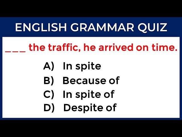 Mixed English Grammar Quiz: CAN YOU SCORE 35/35? #challenge 94