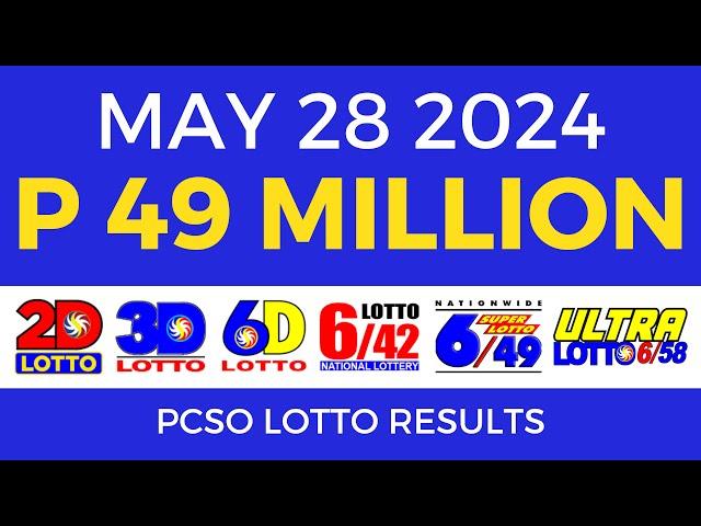 Lotto Result Today 9pm May 28 2024 | PCSO Complete