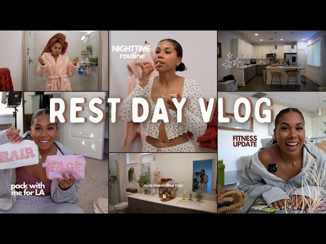 rest day vlog | night-time routine, packing for LA, I started crossfit!