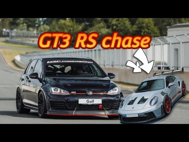 Porsche GT3 RS chase// Golf 7 GTI // Bilster Berg GP-Days 14.06.24