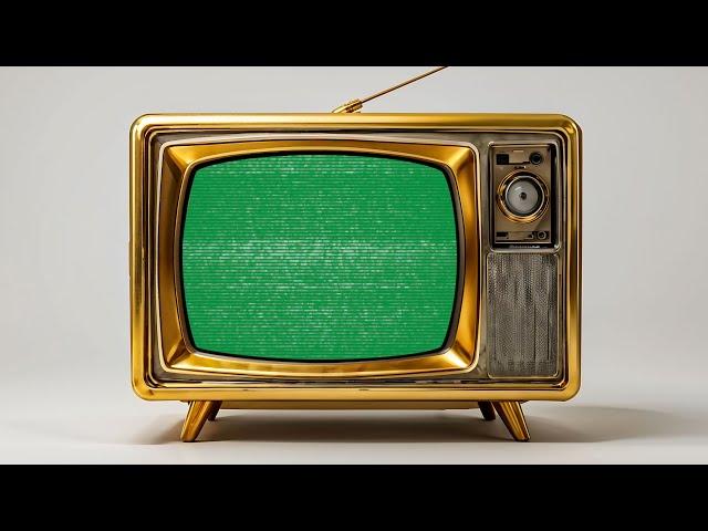 Gold Retro TV Green Screen | 4K | Vintage | Global Kreators