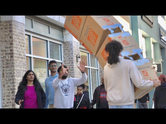 Falling Boxes Prank!