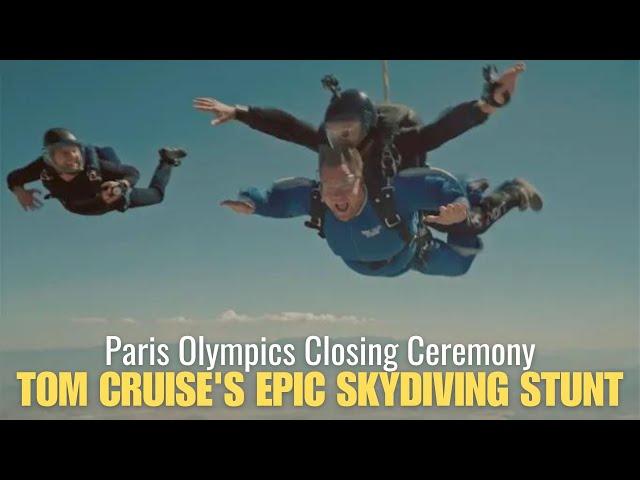 Tom Cruise's Epic Skydiving Stunt at Paris Olympics Closing Ceremony !