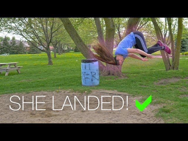 How Jaclyn Landed The Front Flip Her First Try (On Ground)