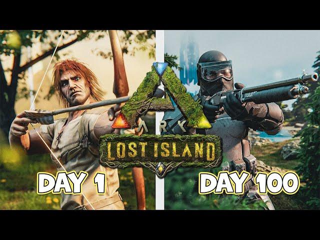 Surviving 100 Days And Beating Ark's Lost Island HARDCORE!!