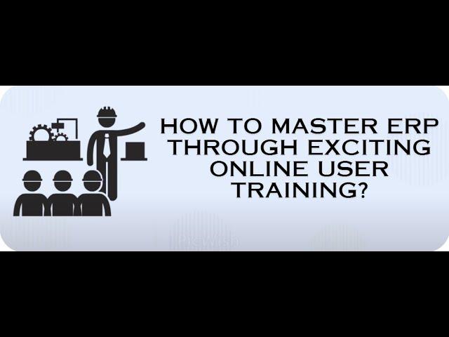 How to master ERP through exciting online user training?