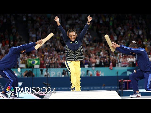 Best sportsmanship moment of the Olympics? Andrade, Biles, Chiles and the floor medal ceremony