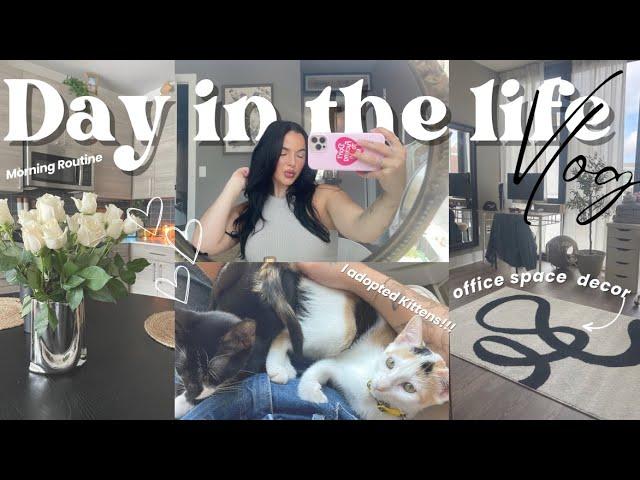 Slow & Productive Mornings, Leg Day Workout, Decorating The Office, Introducing My Kids..VLOG