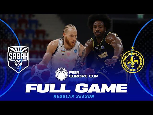 BC Sabah v Maroussi Basketball Club | Full Basketball Game | FIBA Europe Cup 2024-25