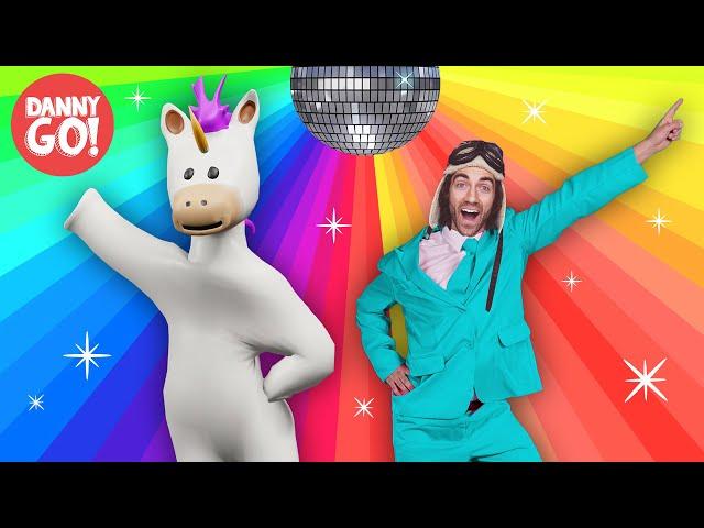 "Rainbow Disco Unicorn Dance!"  /// Danny Go! Movement Songs for Kids