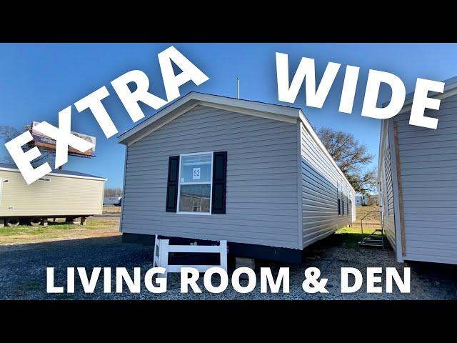 EXTRA WIDE single wide mobile home! 18 ft. wide with living room & den! Mobile Home Tour