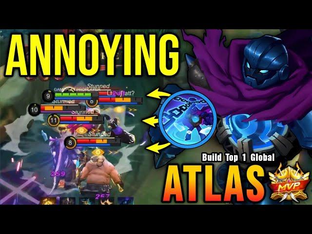 MVP Tank!! Atlas The Annoying Tank!! - Build Top 1 Global Atlas ~ MLBB