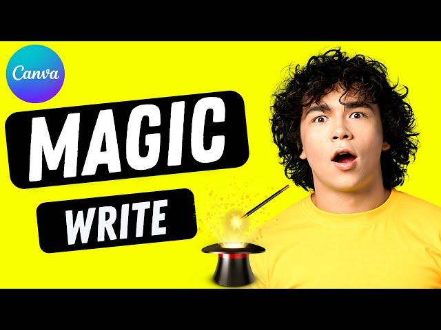 Canva MAGIC WRITE — This New AI Text Generator Tool will CHANGE the GAME
