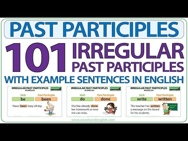 101 Irregular Past Participles in English with example sentences - English Grammar Lesson