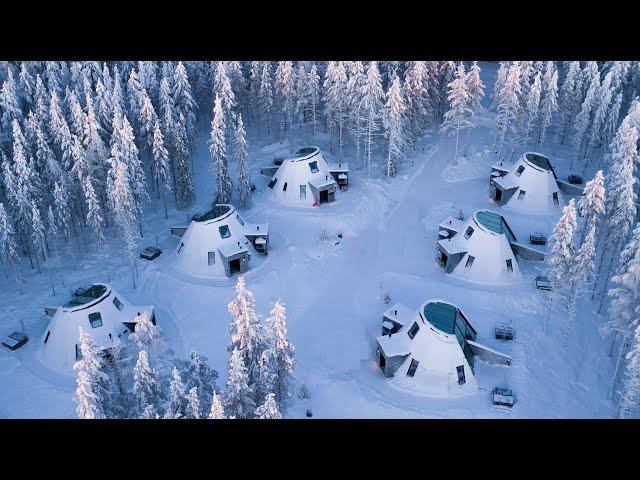 Glass Resort Rovaniemi: glass igloo type accommodation in Santa Claus Village in Lapland Finland