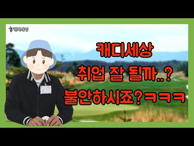 [캐디세상] 취업 잘 안될까 불안하시죠?ㅋㅋㅋ