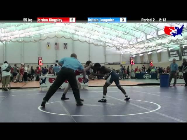 Jordan Kingsley vs. Britain Longmire at 2013 ASICS University Nationals - FS