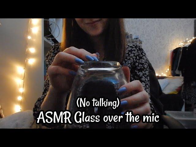 ASMR Glass over the mic (tapping, scratching, crackle) NO TALKING || ASMR Mandy Denise