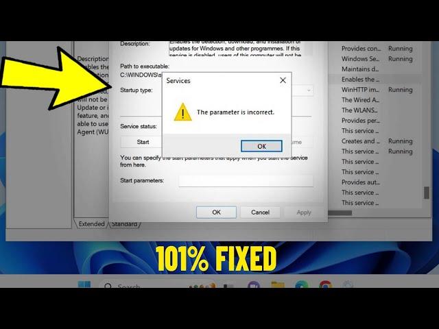 The parameter is incorrect Error in Windows 11 / 10 /8/7 Services | How To Fix Parameter Incorrect 