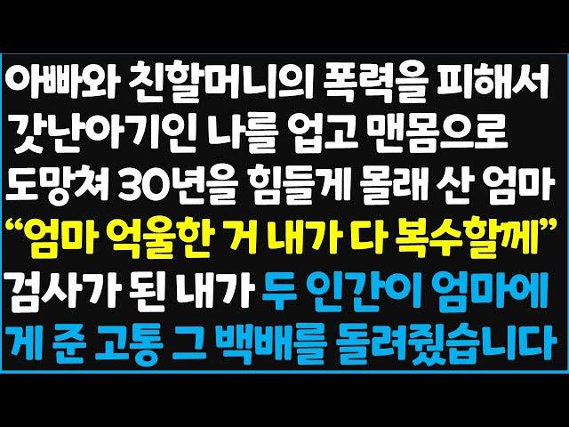 (신청사연) 아빠와 친할머니의 온갖 패악질을 피해서 갓난아기인 나를 업고 맨몸으로 도망쳐 30년을 힘들게 몰래 산 엄마 " 엄마 억울한거 내가~ [신청사연][사이다썰][사연라디오]