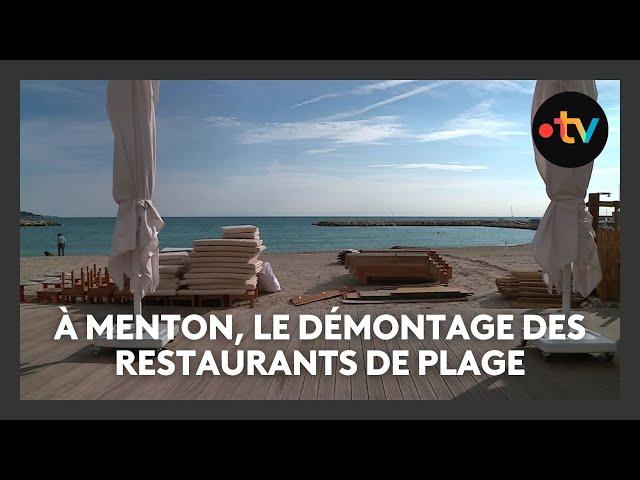 A Menton, les plages privées doivent finalement fermer pour la saison hivernale