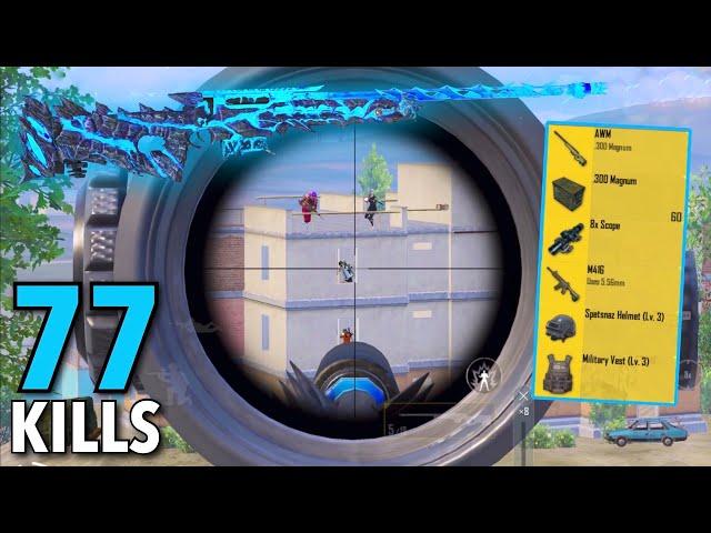 77 KillsMY BEST SNIPER GAMEPLAY EVERPUBG Mobile