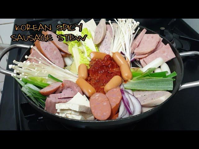 BUDAE JJIGAE/KOREAN ARMY BASE STEW/SPICY SAUSAGE STEW RECIPE